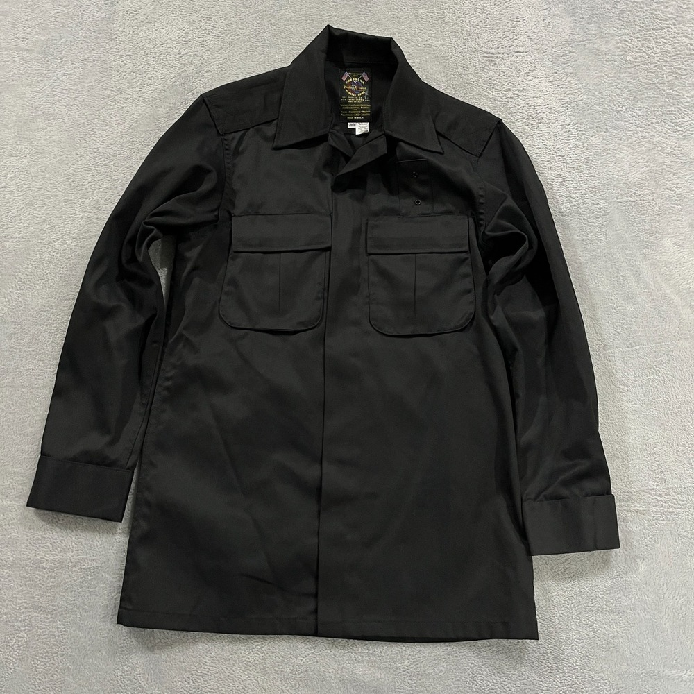 Vintage Transcon MFG Shirt Men 38 Utility‎ Uniform EMS Security Flame Resistant